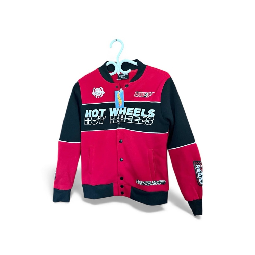 Hot Wheels Kids Graphic Fleece Bomber Jacket NWT – Size M (10/12)